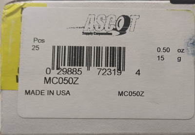 Buy MCZ50 (ASC .50 Zinc MC Style Wheel Weight (MC050Z)) Wholesale | Pack of 25