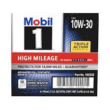 103535 MOBIL 1 HIGH MILEAGE 10W30 (6 QUARTS /1 CASE)