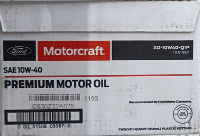 XO10W40Q1P MOTORCRAFT SYNTHETIC BLEND 10W40 (12 QUARTS/1 CASE)