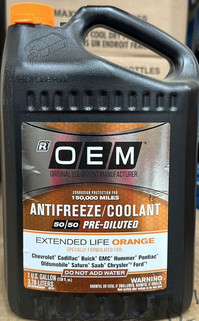 ANTIFREEZE OEM ORANGE PREMIUM EXTENDED LIFE 50/50 (4/1 GALLON)