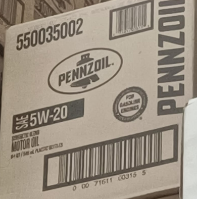 550035002 PENNZOIL 5W20 (6 QUARTS/1 CASE)