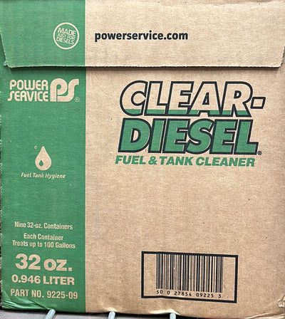 POWER SERVICE CLEAR DIESEL FUEL & TANK CLEANER 9/32 Oz