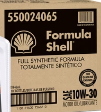 550024065 FORMULA SHELL FULL SYNTHETIC 10W30 (6 QUARTS /1 CASE)