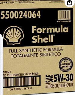 550024064 FORMULA SHELL FULL SYNTHETIC 5W30 (6 QUARTS /1 CASE)