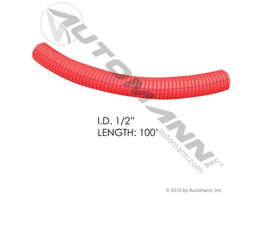 177.1012R POLY SPLIT LOOM RED - 100FT ROLL
