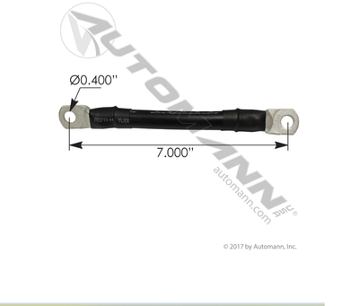 CABLE BATT STACKABLE 2/0 7IN BLACK