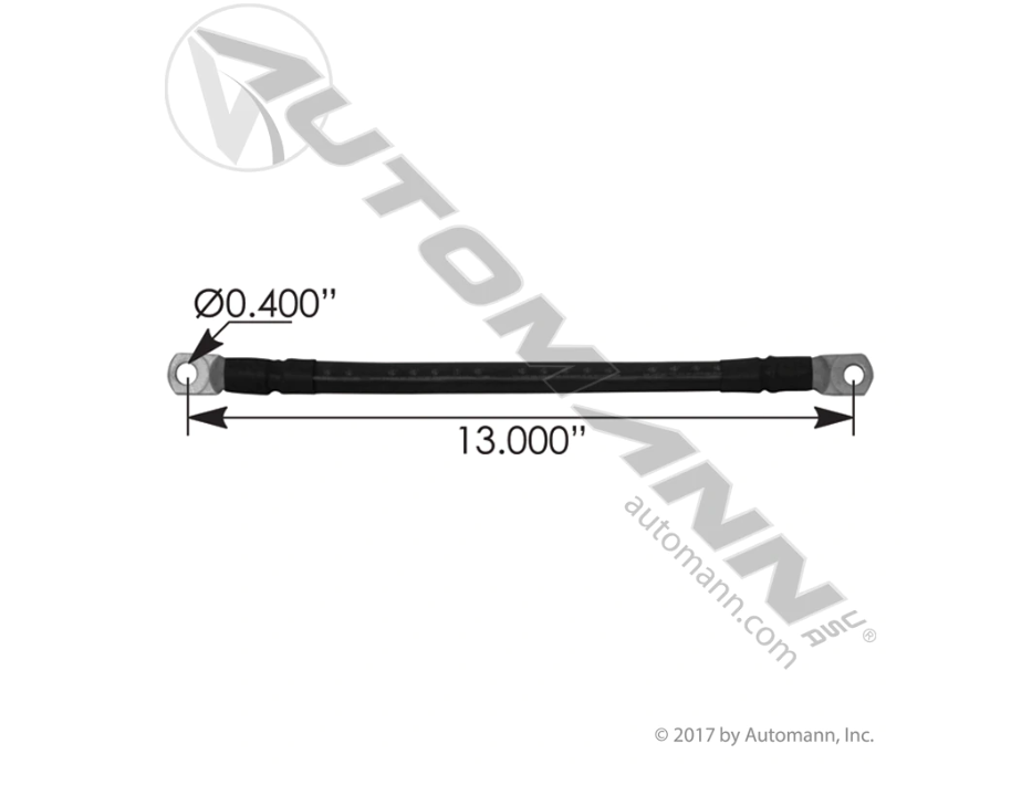 CABLE BATT STACKABLE 2/0 13IN BLACK