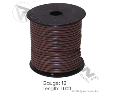 WIRE PRIMARY 12 GA 100FT BROWN