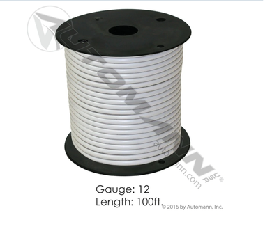 WIRE PRIMARY 12 GA 100FT WHITE