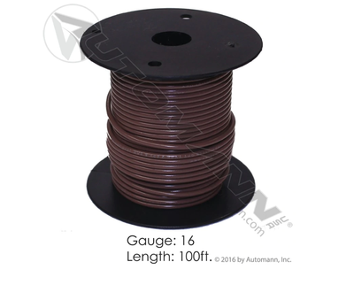 WIRE PRIMARY 16 GA 100FT BROWN