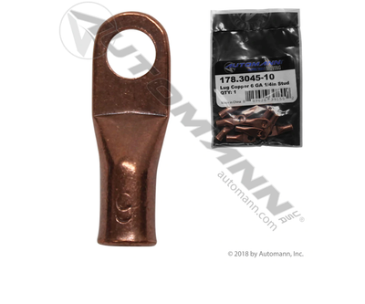 LUG COPPER 6 GA 1/4IN STUD - 10PK