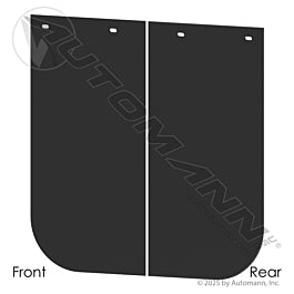 MUD FLAP BLACK POLY 24X24 BLACK 1 UNIT