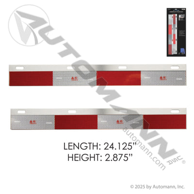 562.440 "MUD FLAP HANGER KIT SPRING LOADED Chrome 2.5IN"