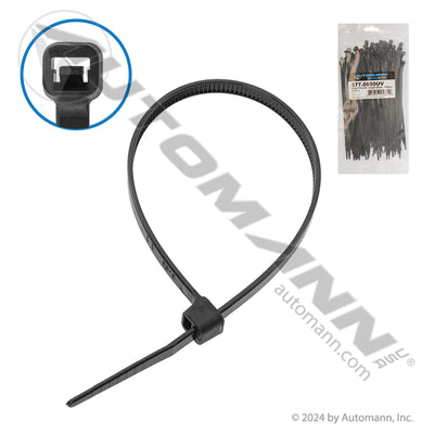 NYLON TIES 8IN LENGTH BLACK 1 UNIT