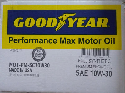 00041 GOODYEAR FULL SYNTHETIC 10W30 12/1 CASE