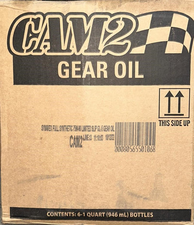 50106 CAM2 SYNAVEX FULL SYNTHETIC 75W90 GEAR OIL (6 QUARTS/1 CASE)