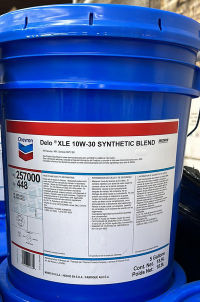 257000-5 CHEVRON DELO 400 XLE 10W30 DIESEL OIL (5 GALLON)