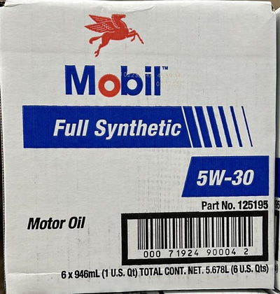 125195 MOBIL FULL SYNTHETIC 5W30 6/1 CASE