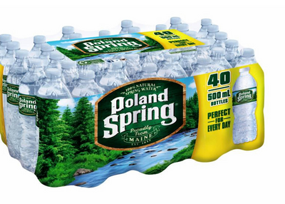 POLAND SPRING 100% NATURAL SPRING WATER 16.9 Oz. BOTTLES 40 PACK