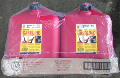 5610 MIDWEST GAS CAN 5+ GALLON (PACK OF 4)
