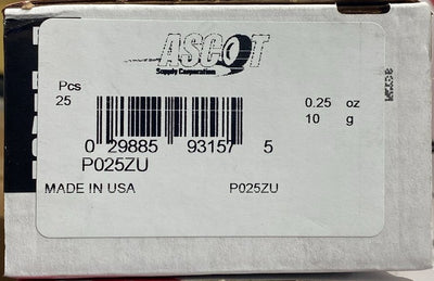 Buy N25Z Steel (ASC .25 P Style Wheel Weight) Wholesale | 25pc | P025Z | Pack of 25