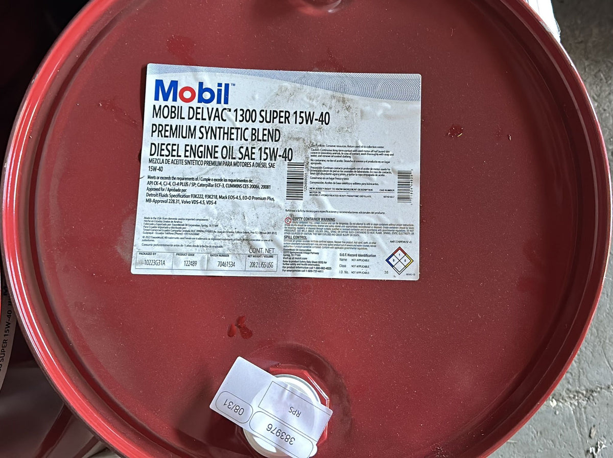 Buy 122489 Mobil DELVAC 1300 Drum Wholesale | 15W40 | 55 Gallon
