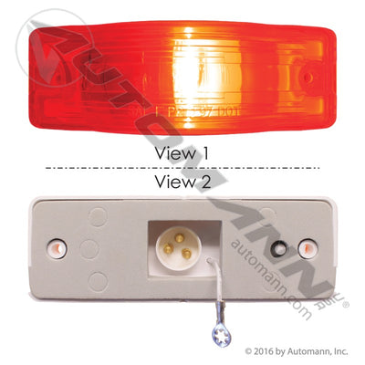 MARKER LIGHT 2IN X 6IN REFLEX RED 1 UNIT