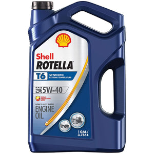 550045347 SHELL ROTELLA T6 5W40 FULL SYNTHETIC 3/1 GALLON