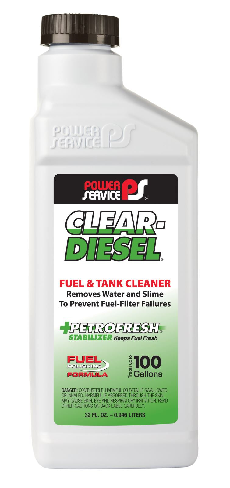 9225-09 POWER SERVICE CLEAR DIESEL FUEL & TANK CLEANER 9/32 Oz