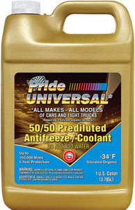 11521 ANTIFREEZE PRIDE 50/50 UNIVERSAL GOLD EXTENDED LIFE -34° (6/1 GALLON)